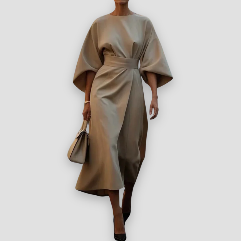 Badhie | Women’s Winter Elegant Kimono-Sleeve Midi Dress