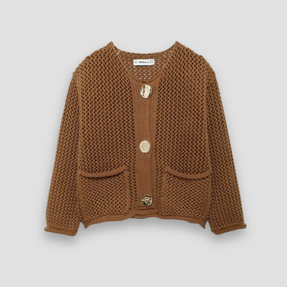Badhie | Women’s Textured Knit Button Cardigan