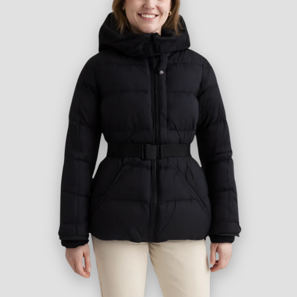 Badhie | Women’s Winter Jacket Belted Puffer Parka