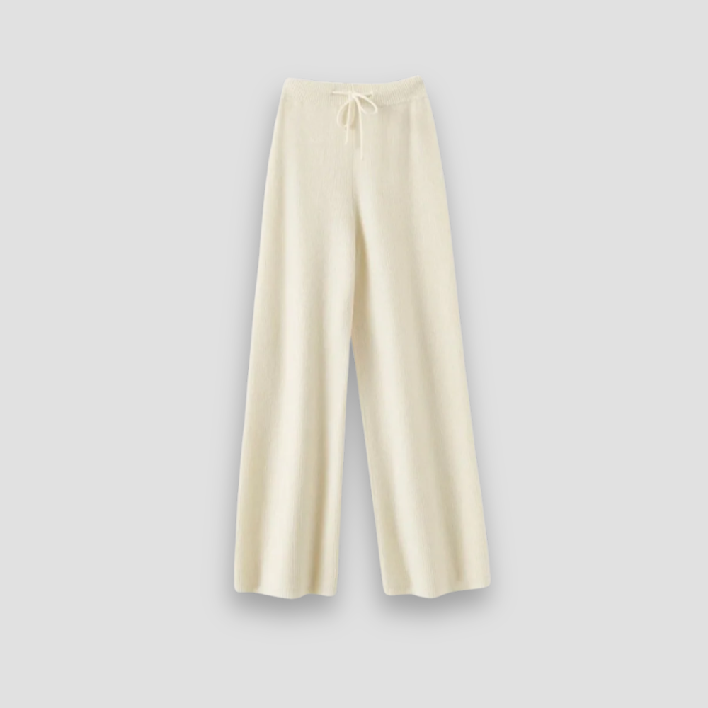 Badhie | Women’s Cashmere Pants Wide Knit Lounge Trousers
