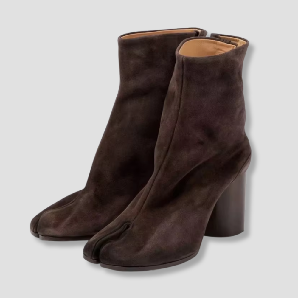 Badhie | Women’s Suede Split-Toe Ankle Boots