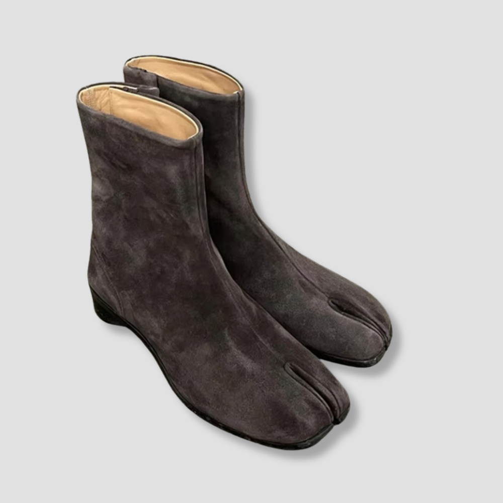 Badhie | Women’s Suede Split-Toe Ankle Boots