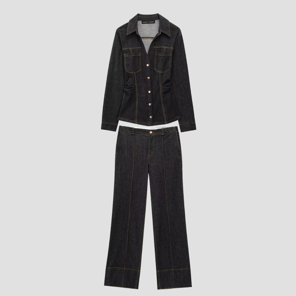 Badhie | Women’s Dark Wash Denim Set