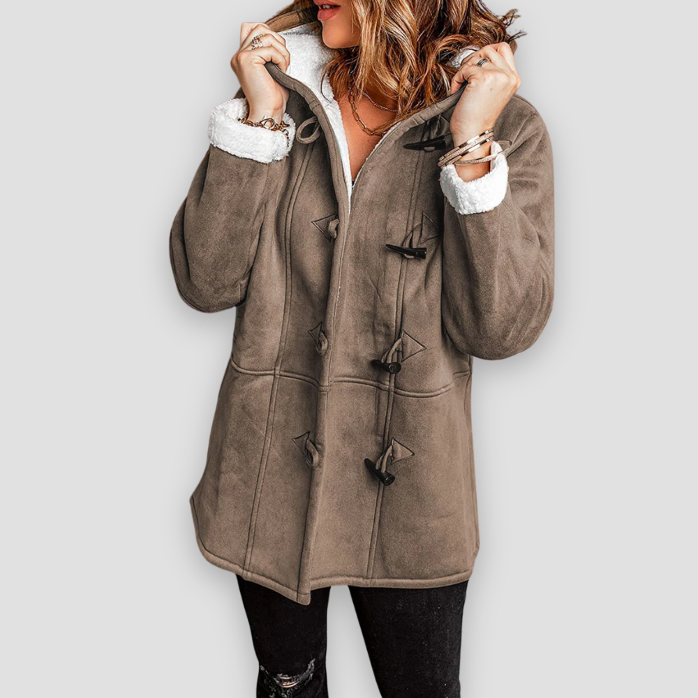 Badhie | Women’s Winter Jacket Sherpa-Lined Toggle Coat