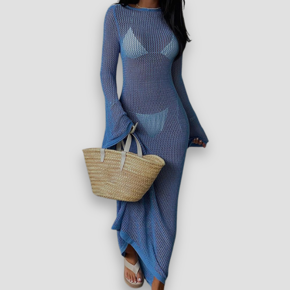 Badhie | Women’s Knit Mesh Cover-Up Dress