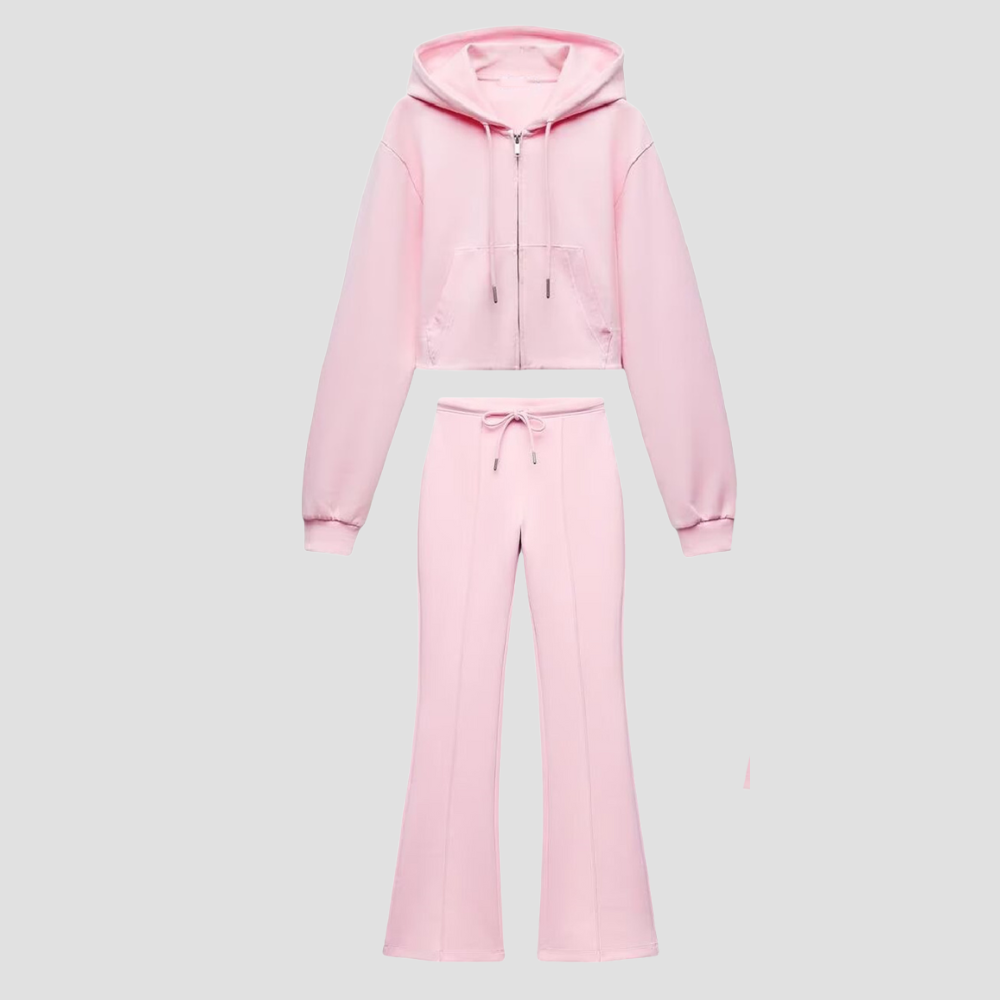 Badhie | Women’s Cropped Hoodie & Flared Jogger Set
