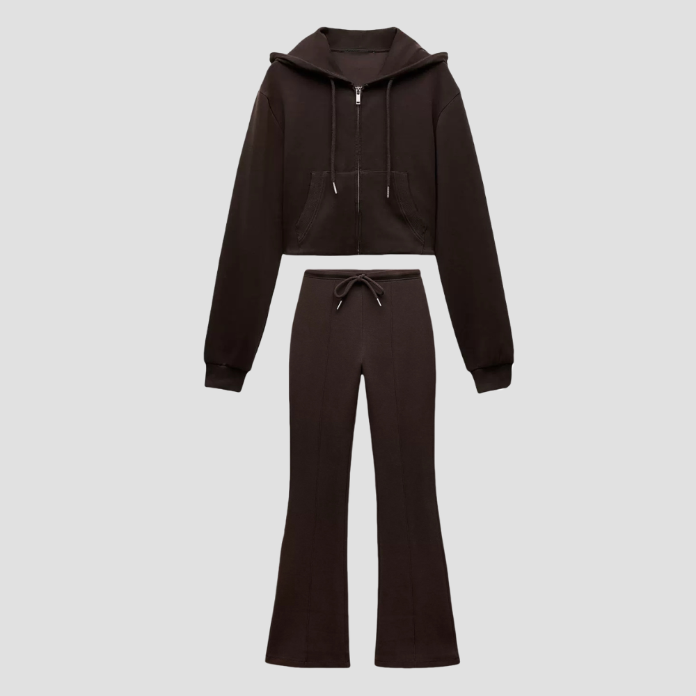 Badhie | Women’s Cropped Hoodie & Flared Jogger Set
