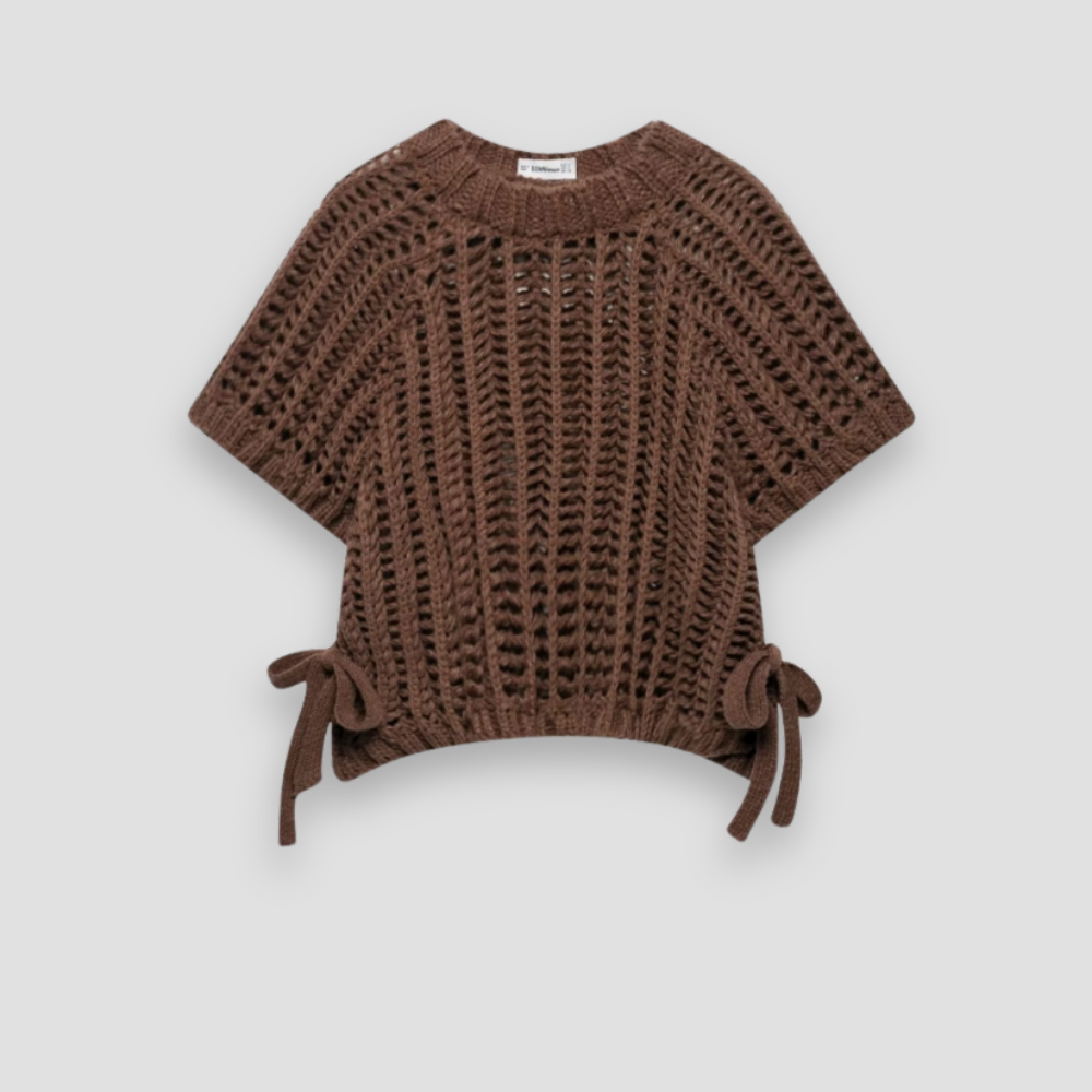 Badhie | Women’s Side Tie Crochet Knit Tee