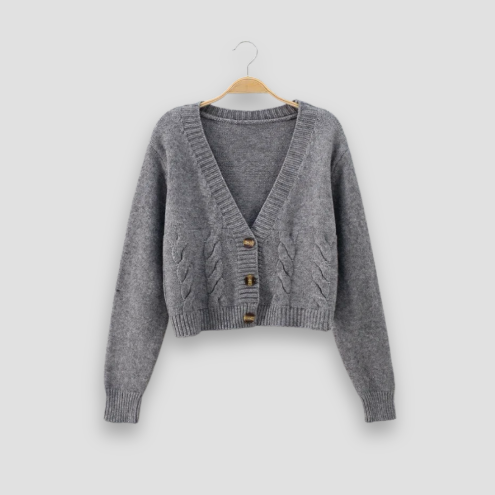 Badhie | Women’s Cropped Cable Knit Cardigan