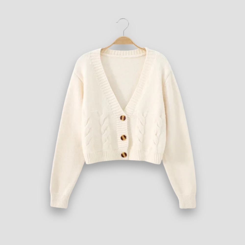 Badhie | Women’s Cropped Cable Knit Cardigan