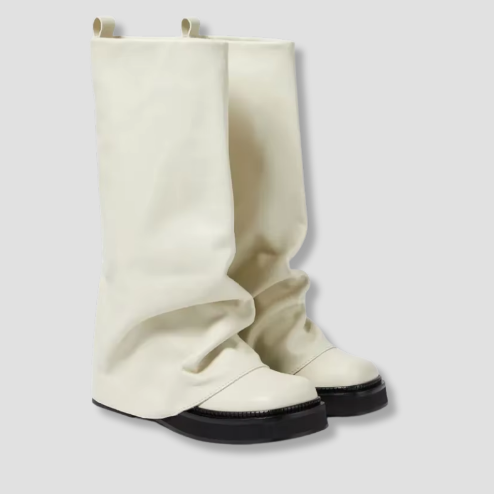 Badhie | Women’s Slouch Vegan Leather Mid-Calf Boots