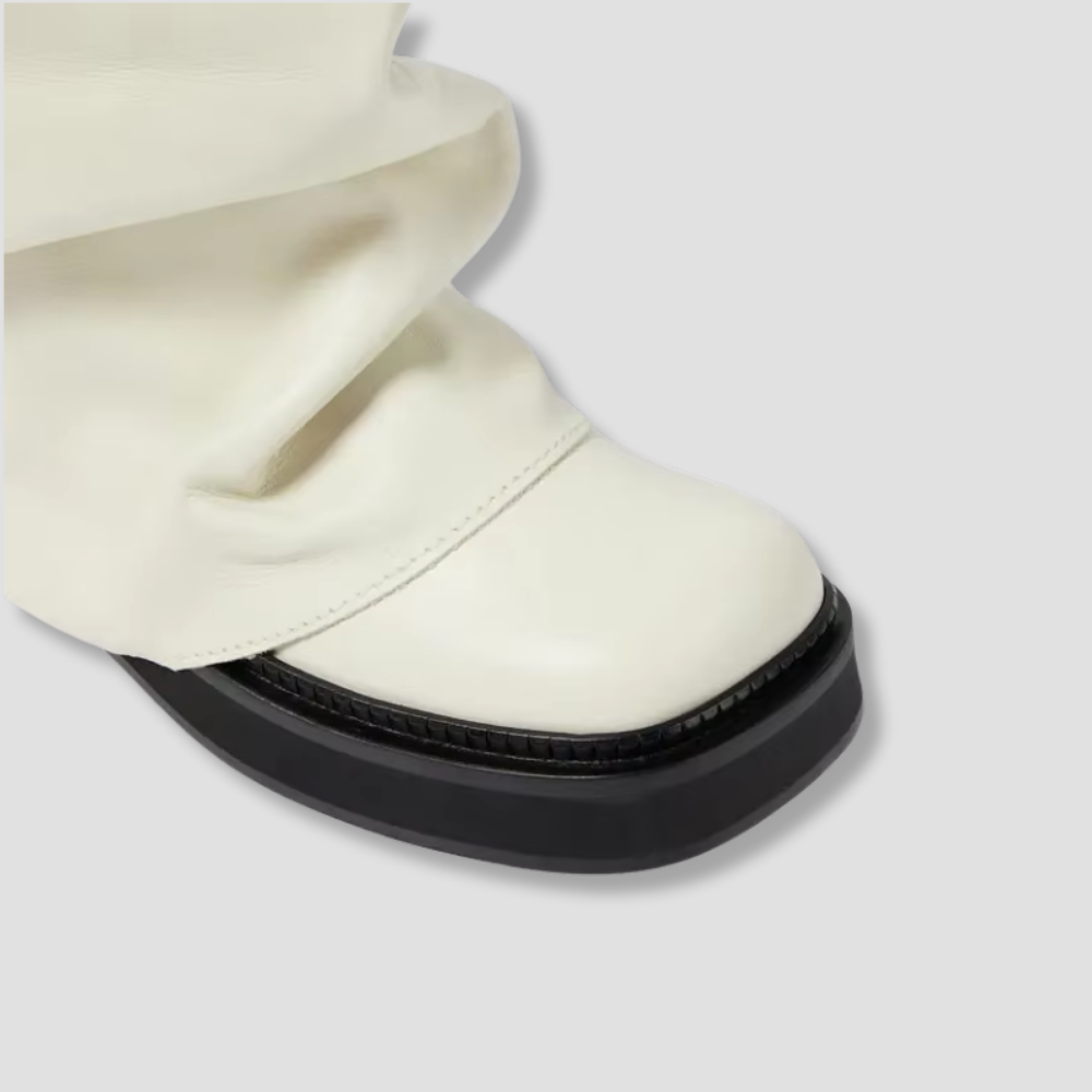 Badhie | Women’s Slouch Vegan Leather Mid-Calf Boots