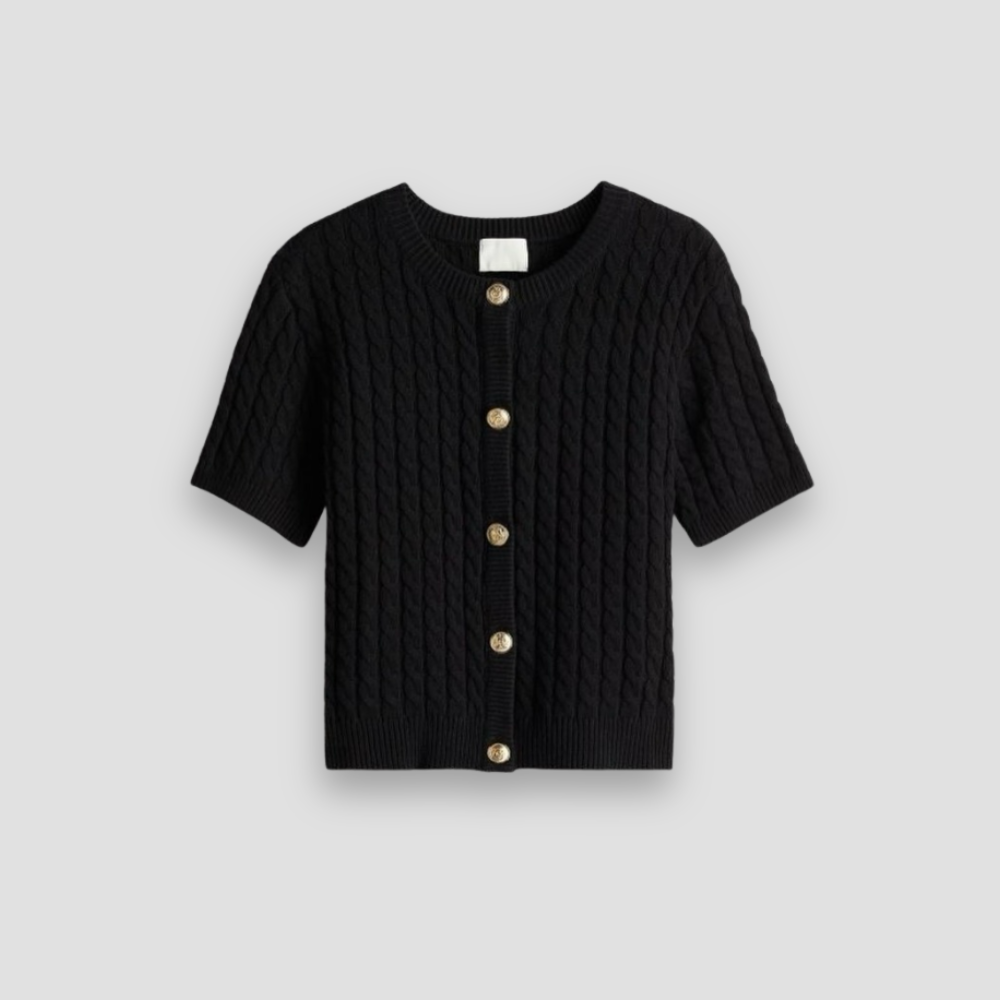 Badhie | Women’s Cable Knit Short-Sleeve Cardigan