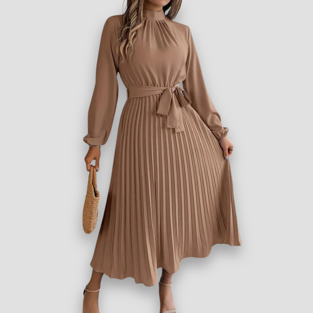 Badhie | Women’s Winter Pleated Midi Dress