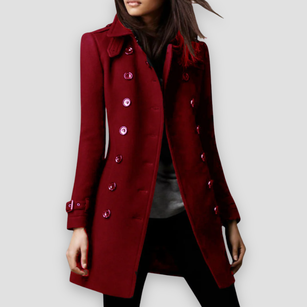 Badhie | Women’s Winter Jacket Elegant Wool Blend Peacoat