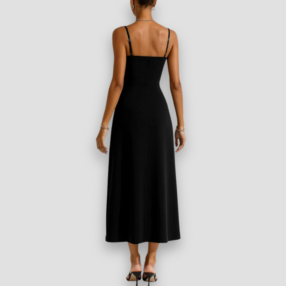 Badhie | Women’s Elegant V-Neck Evening Maxi Dress