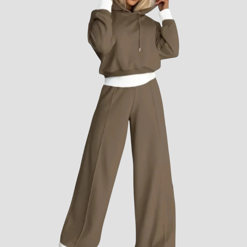Badhie | Women’s Tracksuit Two-Piece Wide-Leg Hoodie Set