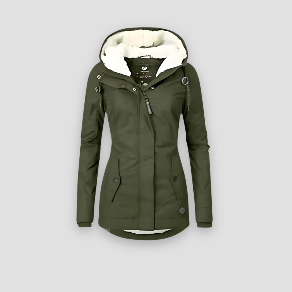Badhie | Women’s Waterproof Puffer Sherpa-Lined Winter Parka Jacket
