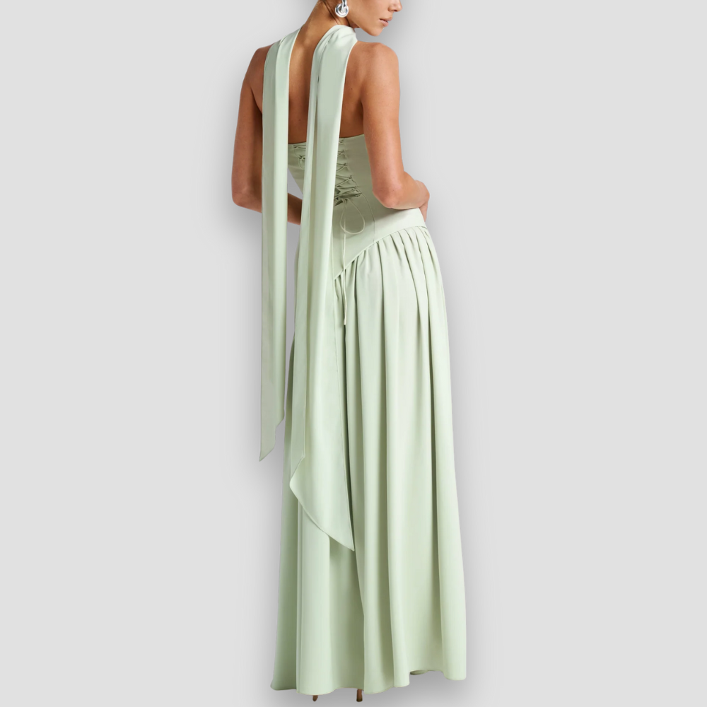 Badhie | Women’s Party Strapless Asymmetric Night Maxi Gown