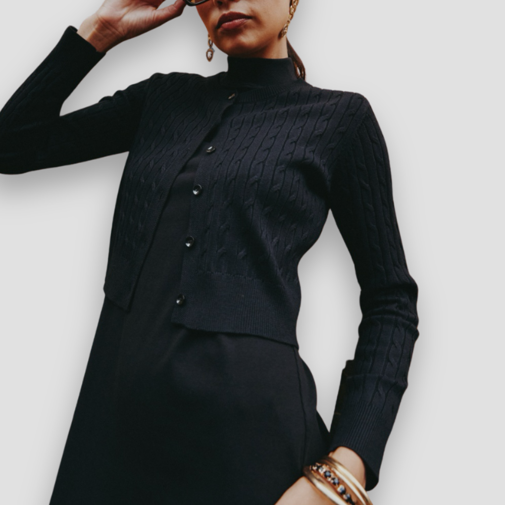 Badhie | Women’s Cropped Cable Knit Cardigan