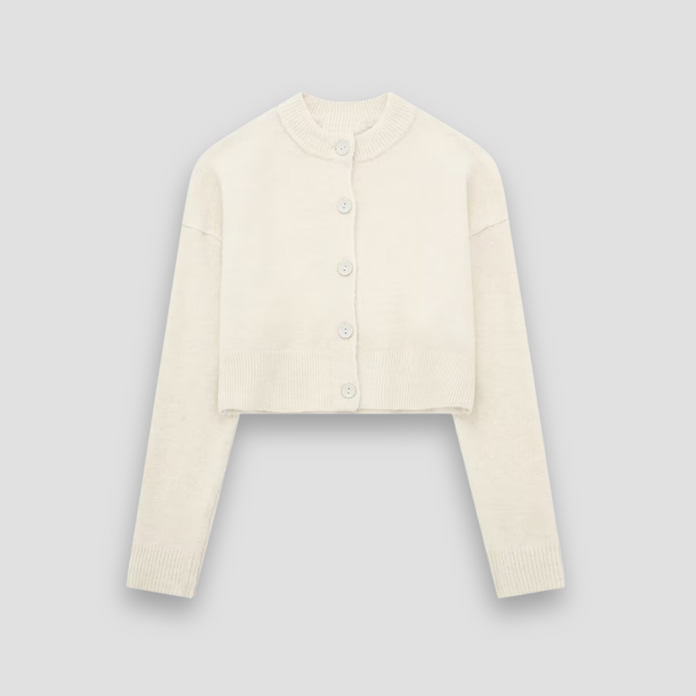 Badhie | Women’s Cropped Knit Button Cardigan