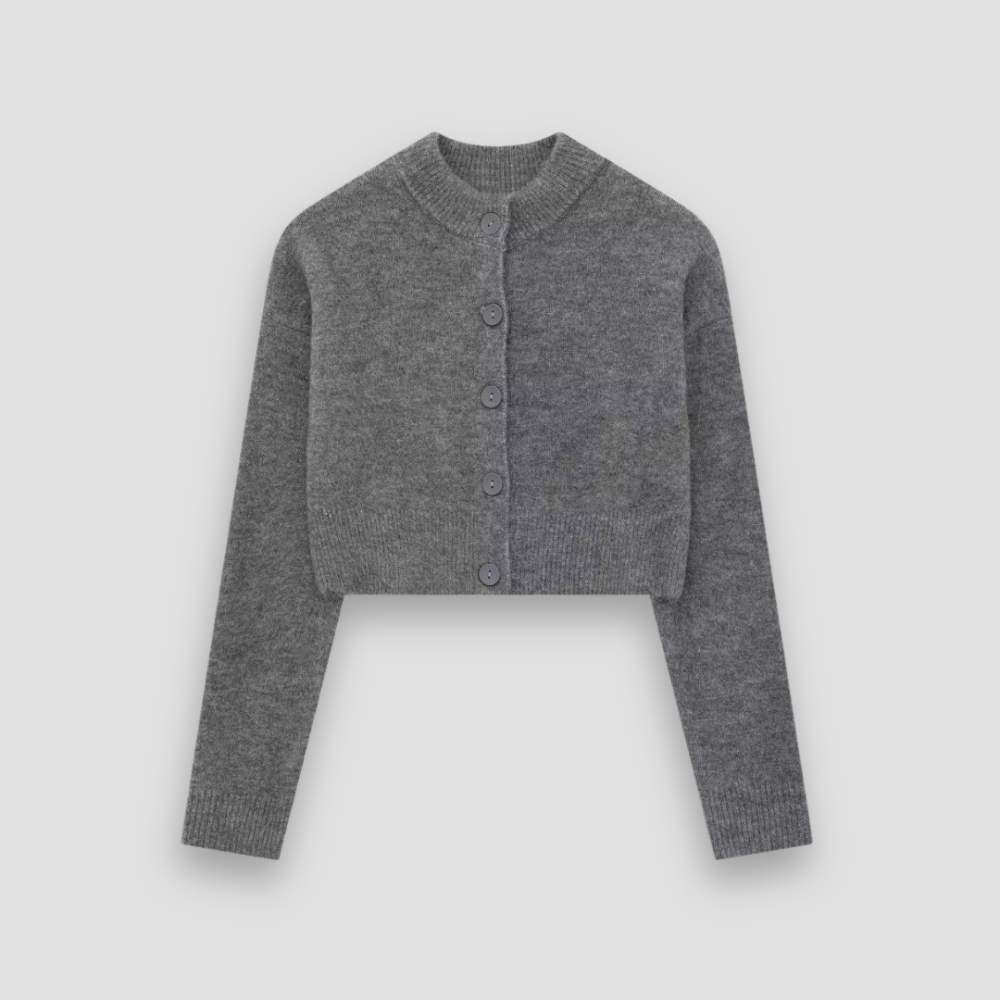 Badhie | Women’s Cropped Knit Button Cardigan