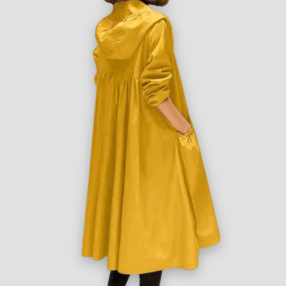 Badhie | Women’s Waterproof Lightweight Hooded Longline Windbreaker Rain Jacket