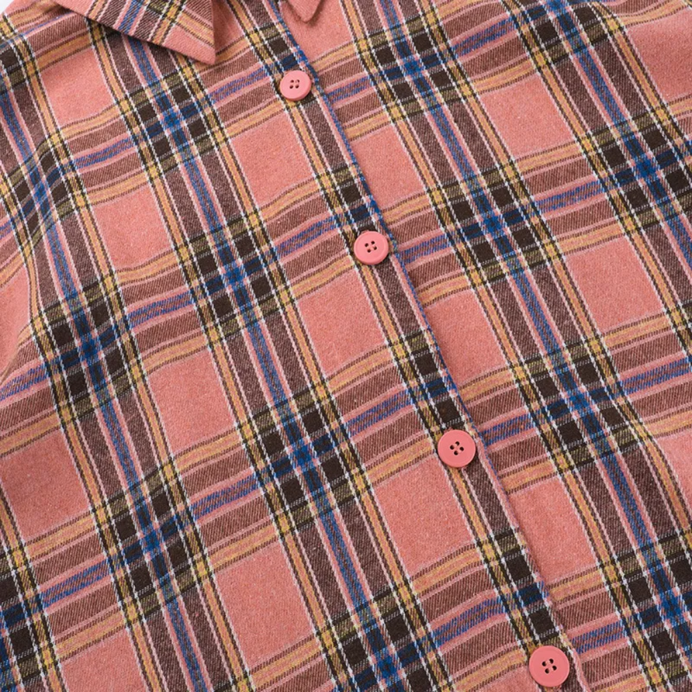 Badhie | Women's Plaid Flannel Button-Up Shirt