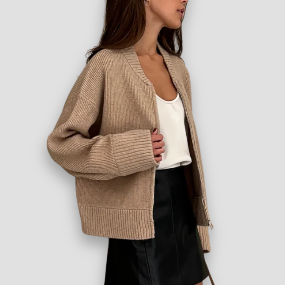 Badhie | Women’s Zip-Up Knit Cardigan