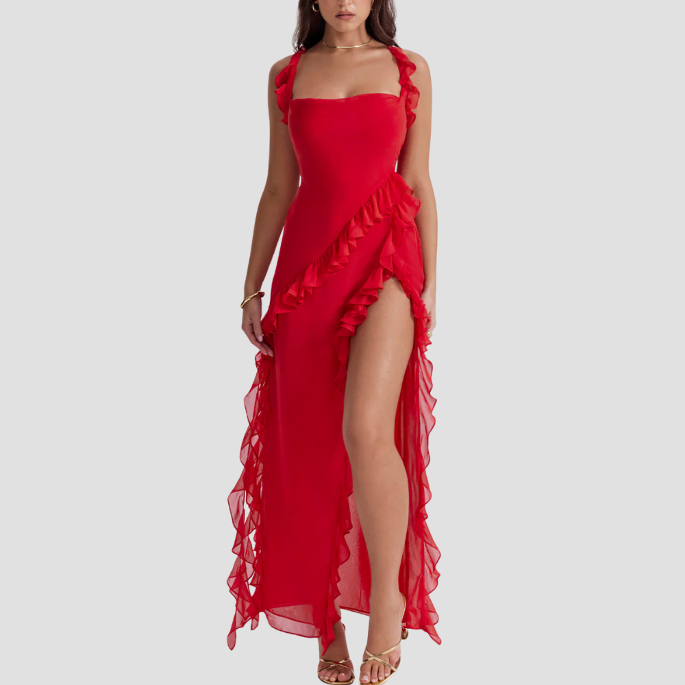 Badhie | Women’s Ruffle Cascade Evening Gown