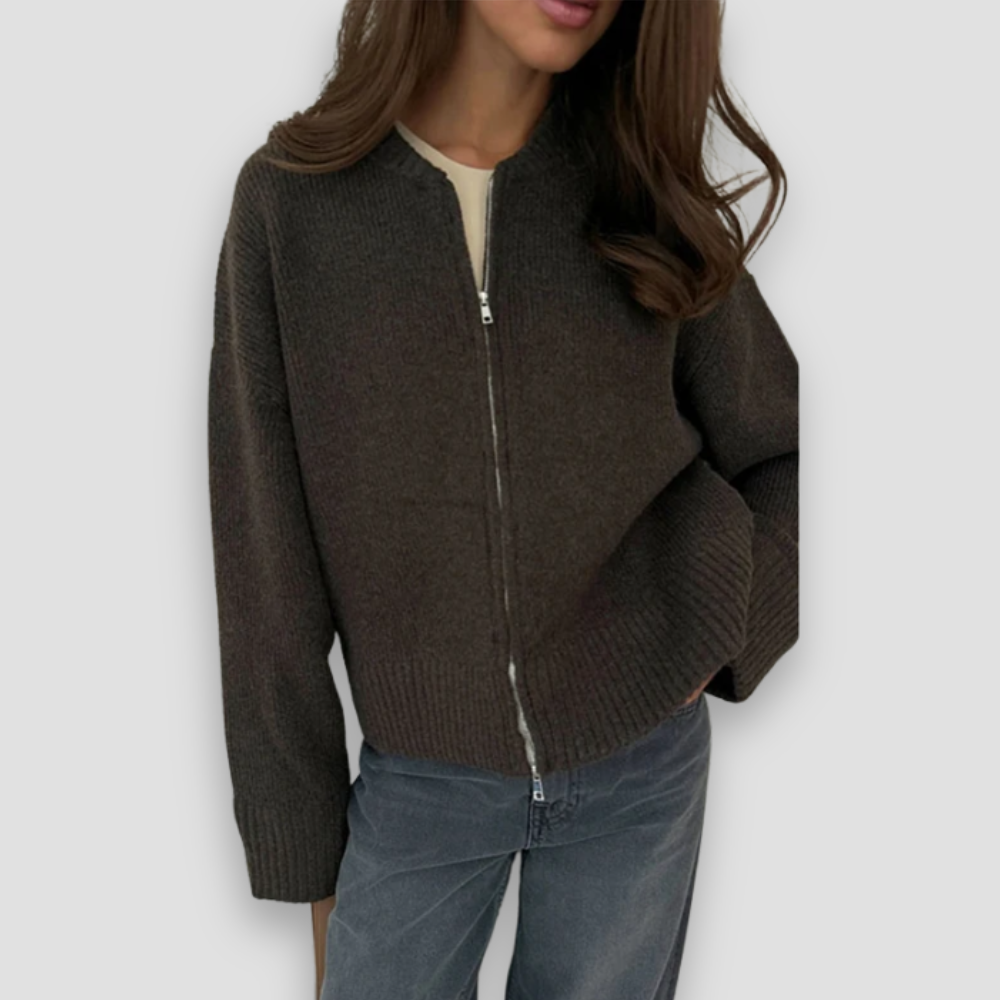 Badhie | Women’s Zip-Up Knit Cardigan