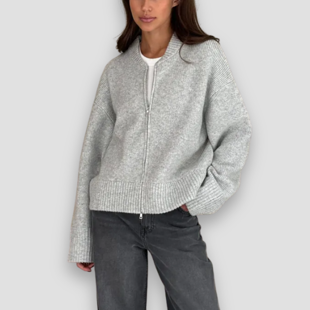 Badhie | Women’s Zip-Up Knit Cardigan
