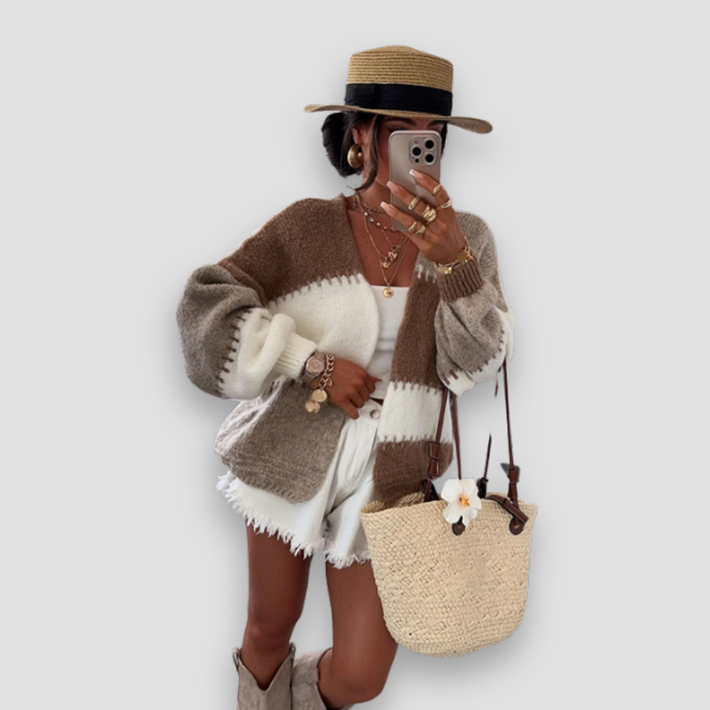 Badhie | Women’s Colorblock Knit Cardigan