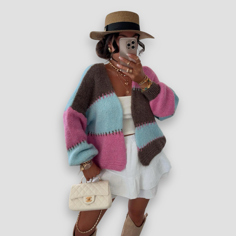 Badhie | Women’s Colorblock Knit Cardigan