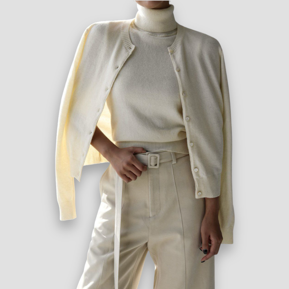 Badhie | Women’s Sleeveless Turtleneck & Cardigan Set