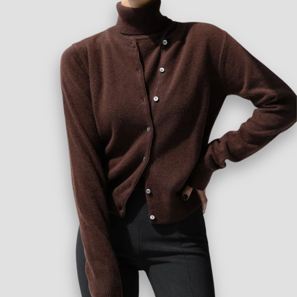 Badhie | Women’s Sleeveless Turtleneck & Cardigan Set