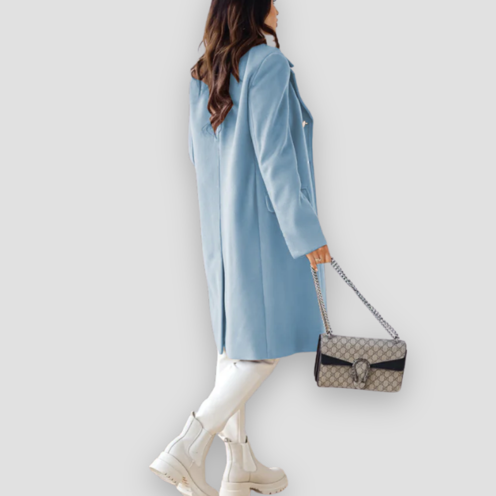 Badhie | Women’s Winter Jacket Luxe Double-Breasted Wool Long Coat