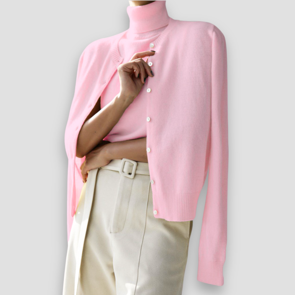 Badhie | Women’s Essential Knit Turtleneck & Cardigan Set