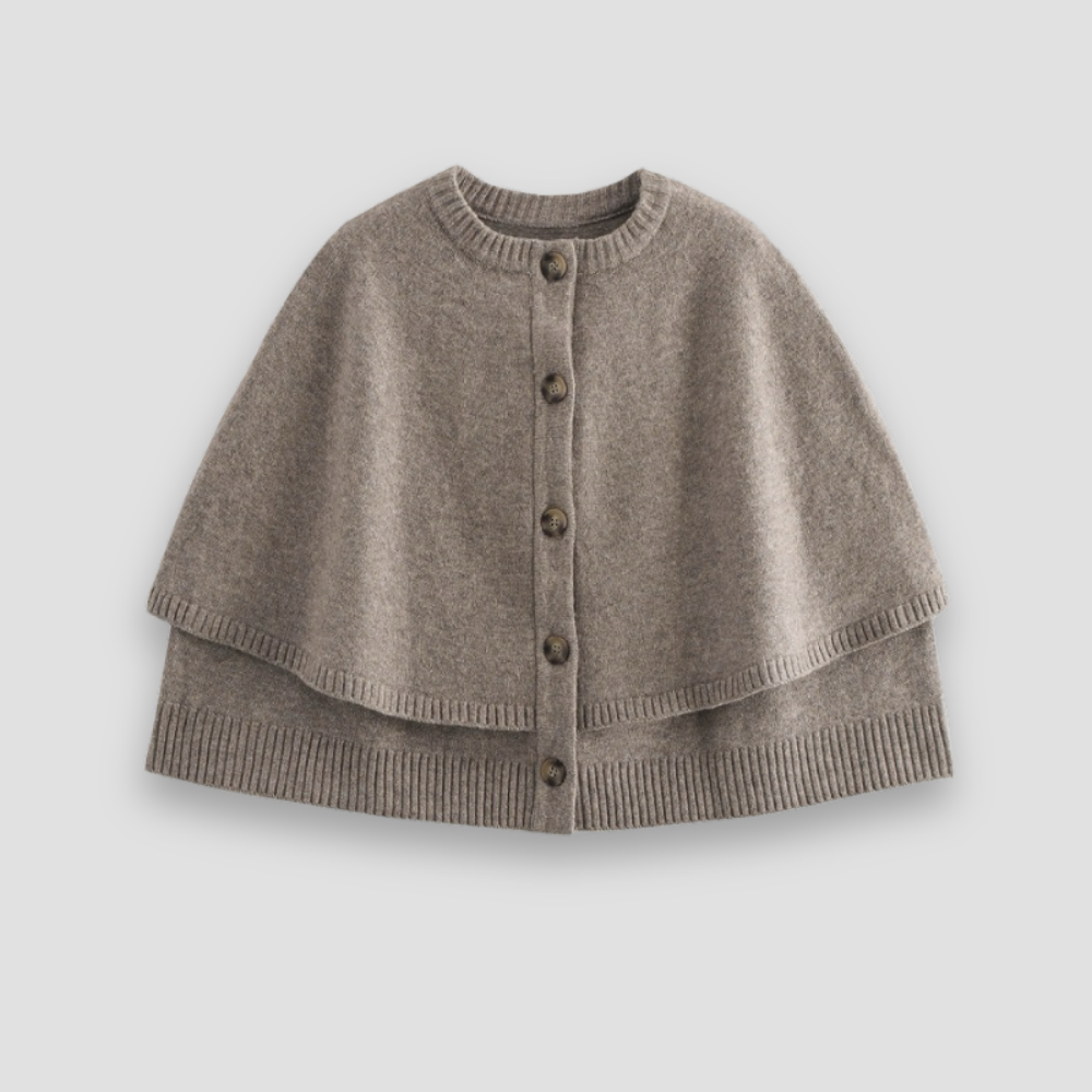 Badhie | Women’s Double-Layer Knit Cape Cardigan