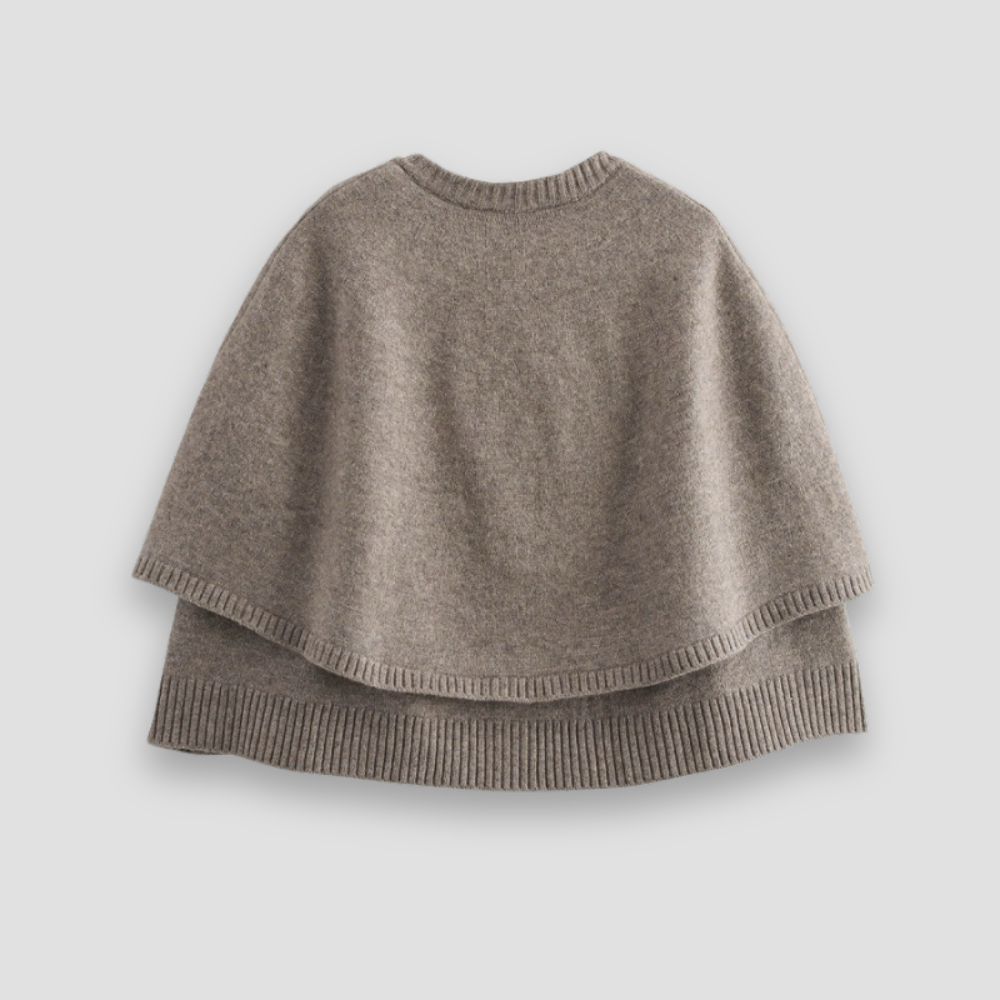 Badhie | Women’s Double-Layer Knit Cape Cardigan