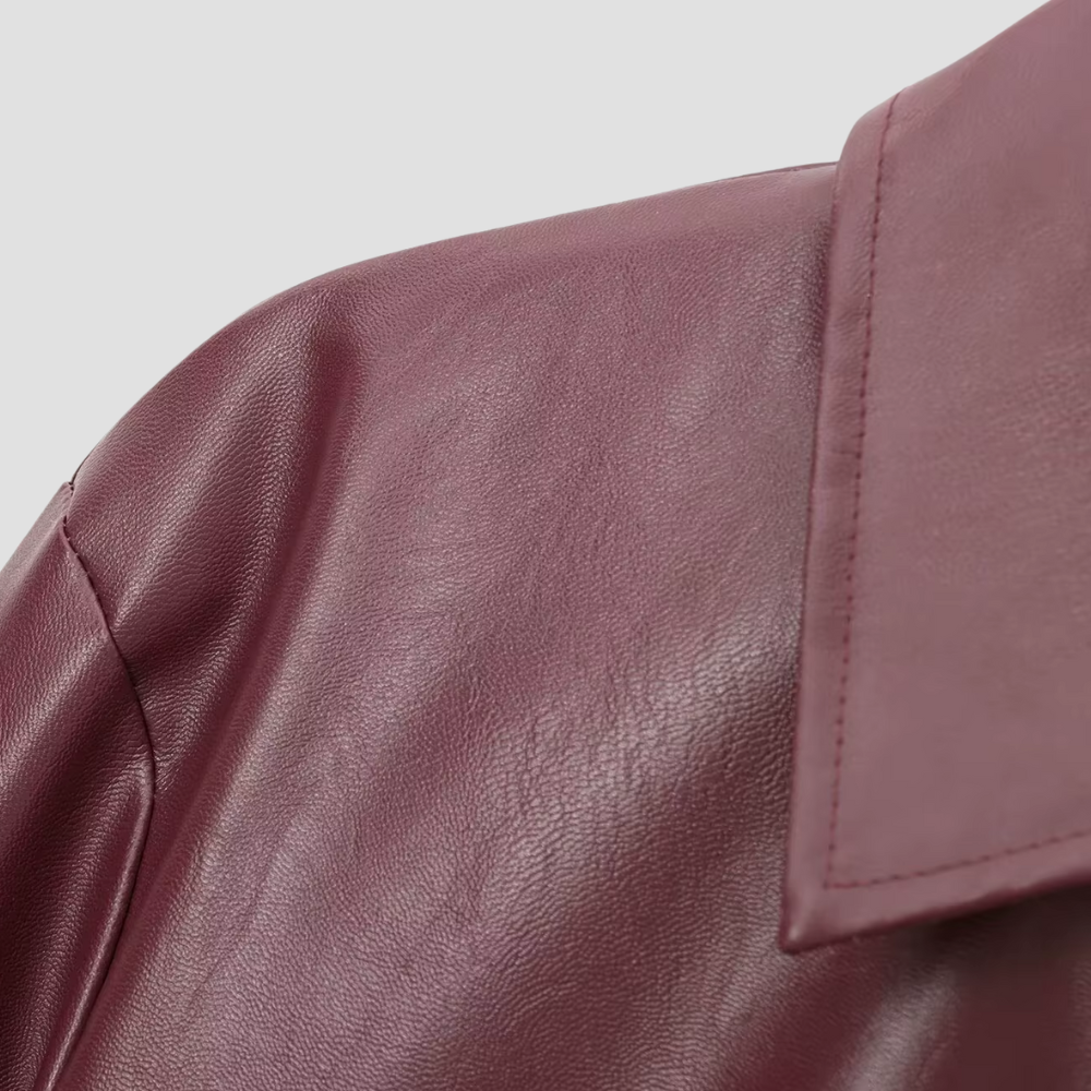 Badhie | Women’s Winter Leather Zip-Up Jacket