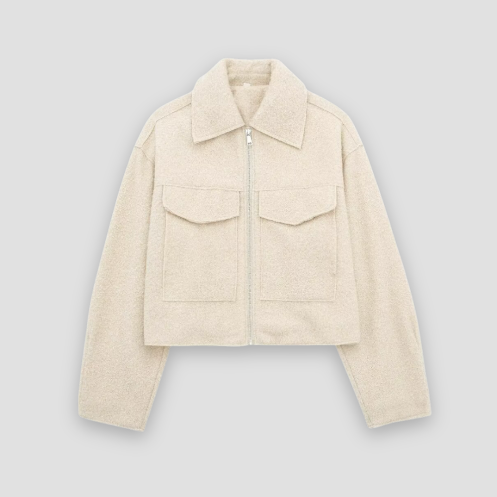 Badhie | Women’s Chic Cropped Zipper Utility Jacket