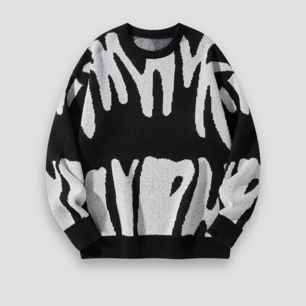 Badhie | Women’s Jumper Abstract Pattern Knit Sweater