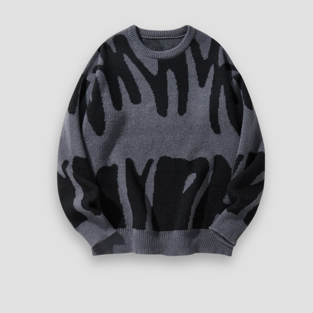 Badhie | Women’s Jumper Abstract Pattern Knit Sweater