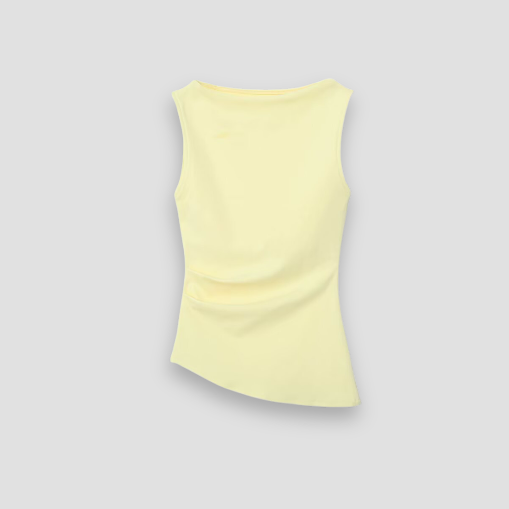 Badhie | Women’s Asymmetric Sculpt Knit Tank Top