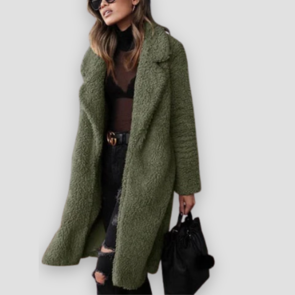 Badhie | Women’s Long Winter Teddy Fleece Coat