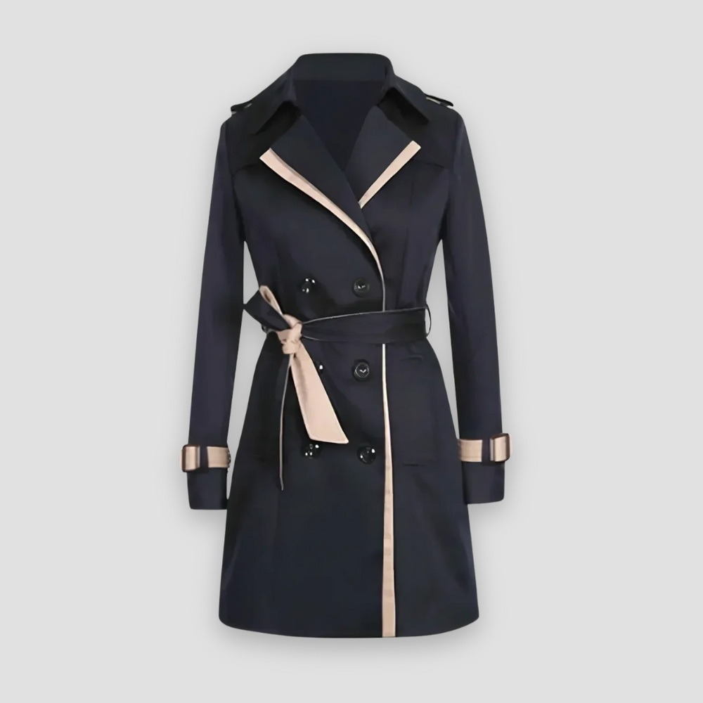 Badhie | Women’s Winter Jacket Classic Double-Breasted Trench Coat