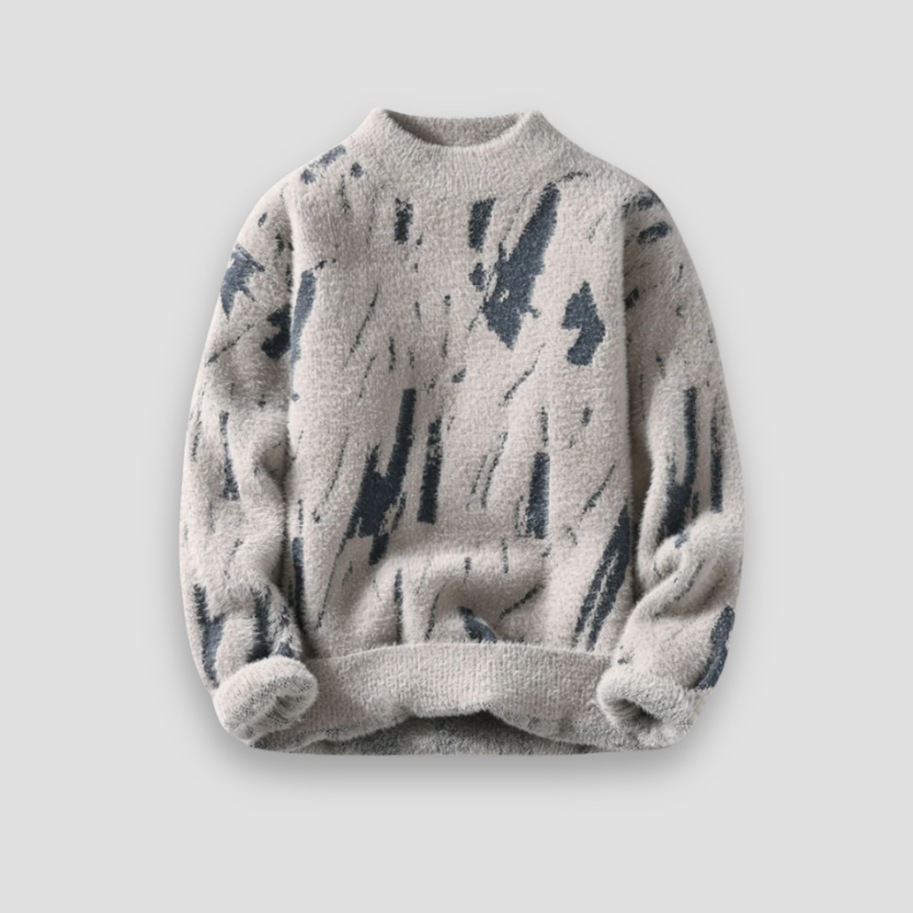 Badhie | Women’s Jumper Abstract Fuzzy Knit Sweater