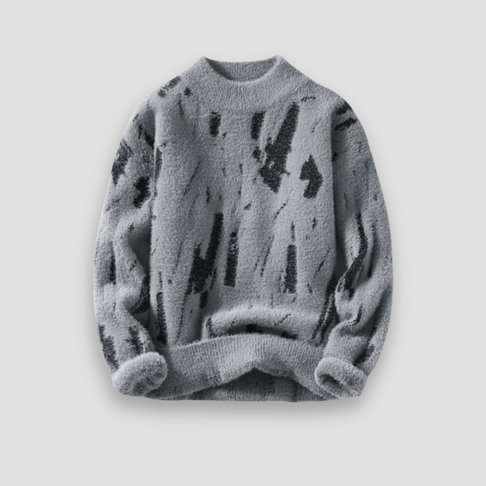 Badhie | Women’s Jumper Abstract Fuzzy Knit Sweater