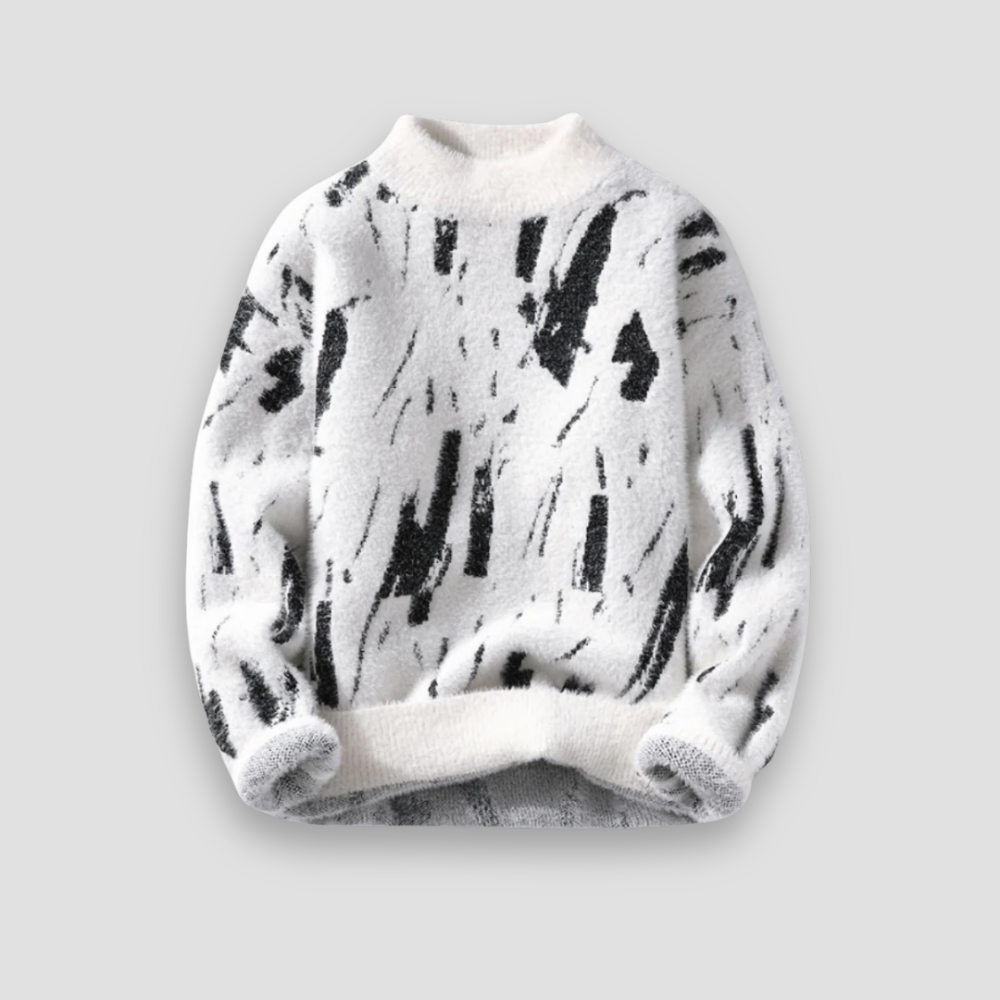 Badhie | Women’s Jumper Abstract Fuzzy Knit Sweater